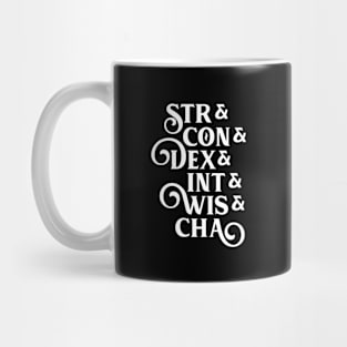 Roleplaying Stats Minimalist Tabletop RPG Mug